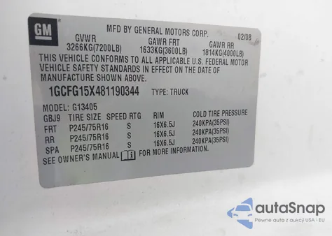 2008 Chevrolet Express Work Van из США, поврежденный, VIN 1GCFG15X481190344